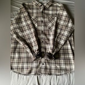 plaid flannel button up